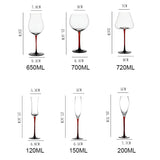 1/2/4Pcs Creative Black Bow Tie Crystal Glass Bordeaux Champagne Goblet High Capacity High-End Light Luxury Burgundy Wine Glass
