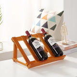 Simple Red Wine Rack Solid Wood Decoration Installation Free Household Wine Bottle Rack