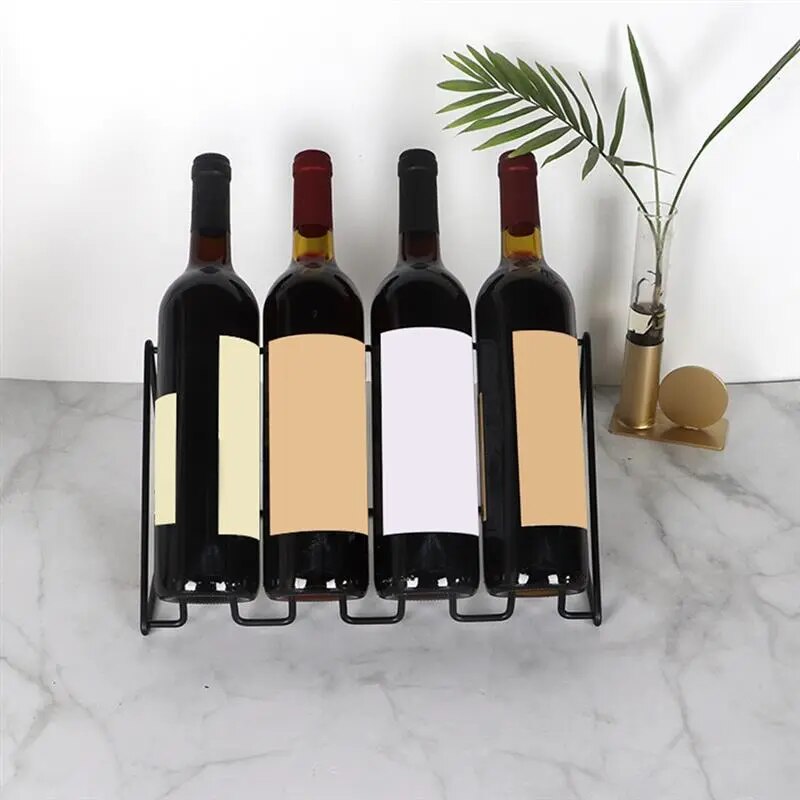 Iron Wine Display Stand Creative Wine Bottle Storage Racks Multi Groove Wine Holder Cabinet Shelf