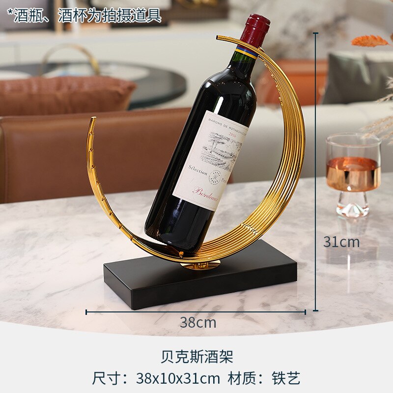 Luxury Wine Bottle Rack Holder Decorative Wine Containers Home Decoration Bar Counter Ornaments