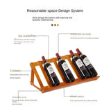 Simple Red Wine Rack Solid Wood Decoration Installation Free Household Wine Bottle Rack