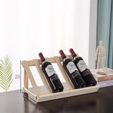 Simple Red Wine Rack Solid Wood Decoration Installation Free Household Wine Bottle Rack