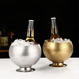 Stainless Steel Ice Bucket Portable Beer Wine Bottle Cooler Container for Party Bar Whisky Beverage Too