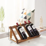 Simple Red Wine Rack Solid Wood Decoration Installation Free Household Wine Bottle Rack