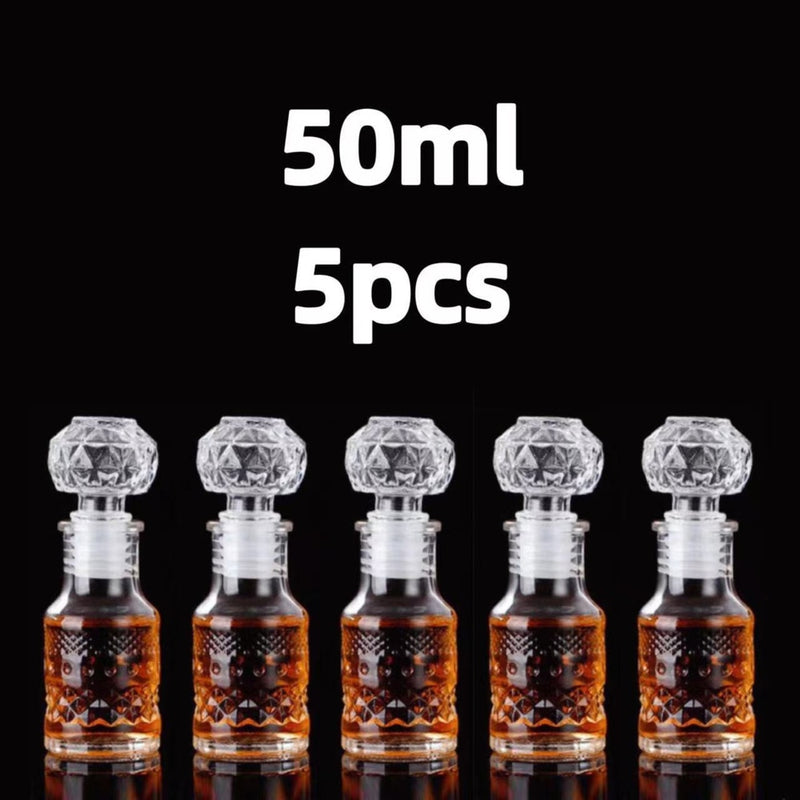 5 10 15 Pcs Whisky Glass Bottle 50ml Liquor Wedding Gift Mini Dispenser For Alcohol Decanter Wine