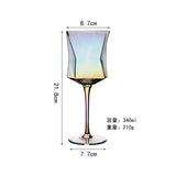 Nordic Luxuly Wine Crystal Glasses Home Transparent Colorful Glass