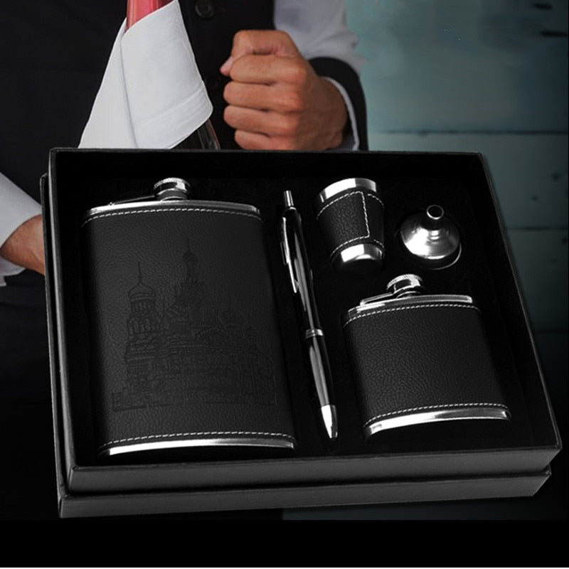 9oz High Quality Stainless Steel 304 Hip Flask Set Whiskey Wine Flagon Alcohol Drink Bottle Travel