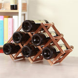 Quality Wooden Wine Bottle Holders Creative Practical Collapsible