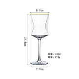 Nordic Luxuly Wine Crystal Glasses Home Transparent Colorful Glass