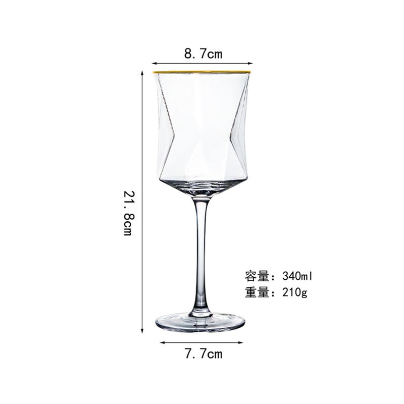 Nordic Luxuly Wine Crystal Glasses Home Transparent Colorful Glass