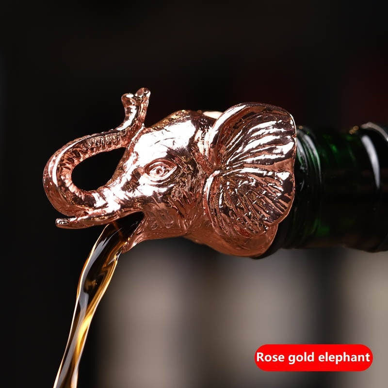 Zinc Alloy Deer Stag Head Wine Pourer Unique Wine Bottle Stoppers