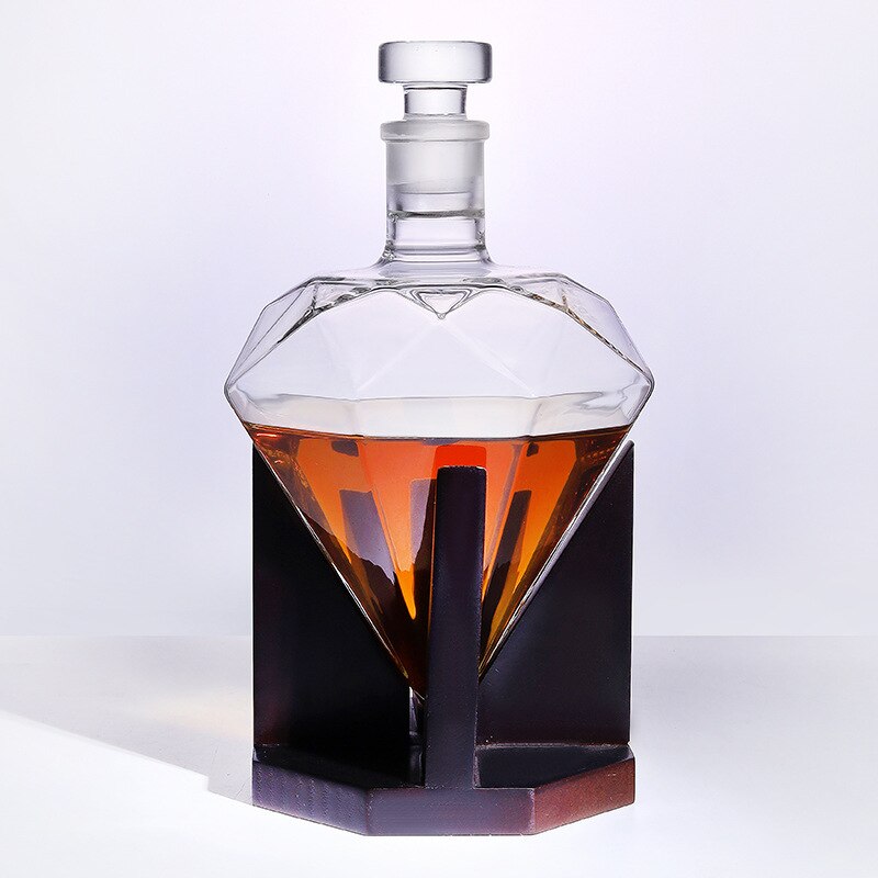 Diamond Glass Decanter, Handicraft Decoration, Red Wine