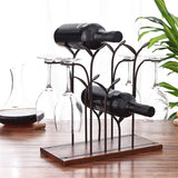 Iron Wire forest Leaf Wine Rack Stand Hanging Drinking Glass