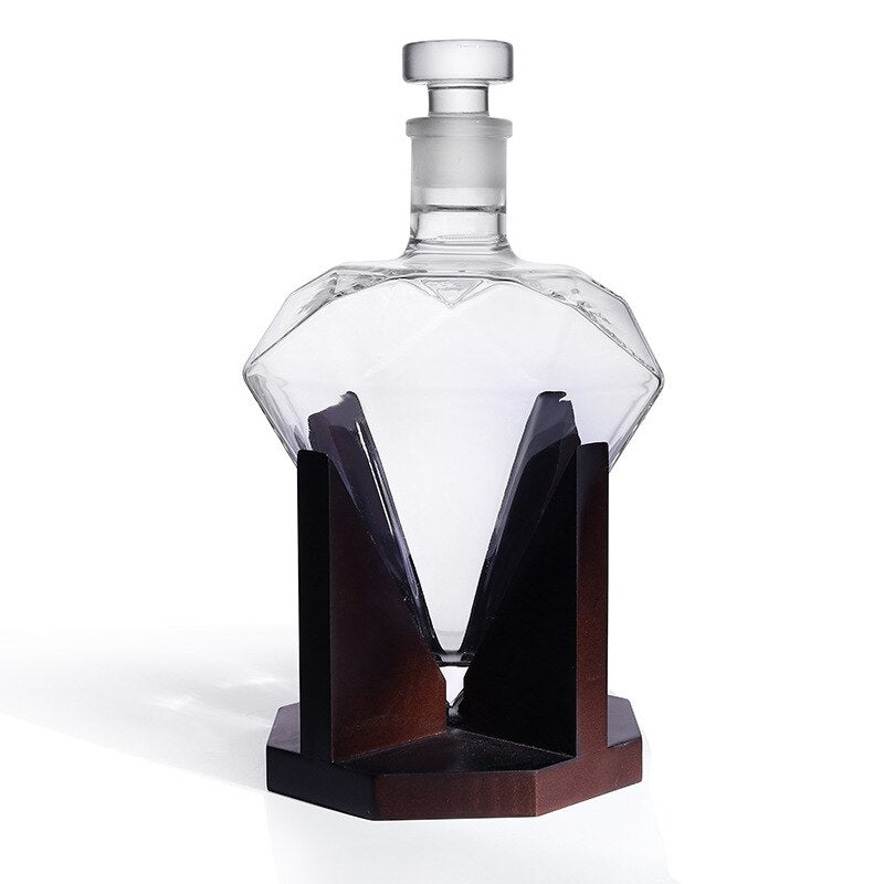 Diamond Glass Decanter, Handicraft Decoration, Red Wine