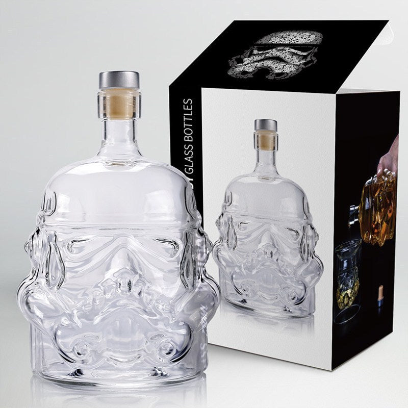 Wine Glass Set  Storm Trooper Helmet Whiskey Decanter Whiskey Glass Cup Wine