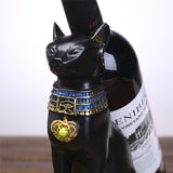 VILEAD 25cm Resin Egyptian Cat God Wine Bottle Holder