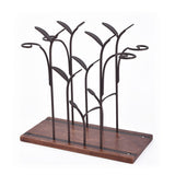 Iron Wire forest Leaf Wine Rack Stand Hanging Drinking Glass