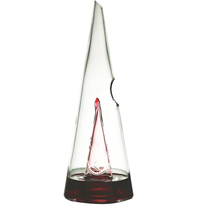 Glass Wine Decanter Fast Waterfall Pyramid Whiskey