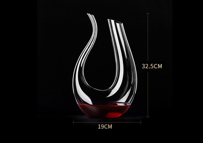 1000ML High Grade Crystal U-shaped Wine Decanter