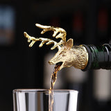 Zinc Alloy Deer Stag Head Wine Pourer Unique Wine Bottle Stoppers