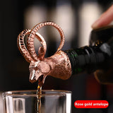 Zinc Alloy Deer Stag Head Wine Pourer Unique Wine Bottle Stoppers