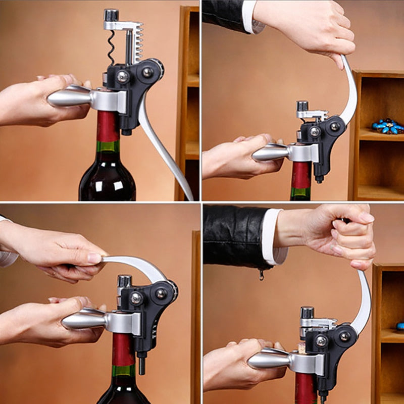 9Pcs/Set Wine Opener Zinc Alloy Rabbit Shener Kit Professional