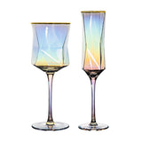 Nordic Luxuly Wine Crystal Glasses Home Transparent Colorful Glass