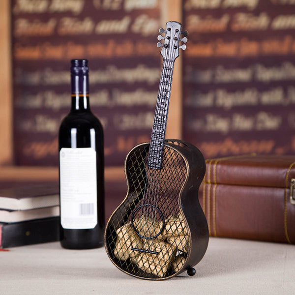 TOOARTS Guitar wine cork container Handcrafts Home decoration