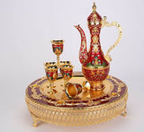 Eight-Piece Wine set European Retro Alloy Liqueur set Russian