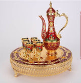 Eight-Piece Wine set European Retro Alloy Liqueur set Russian