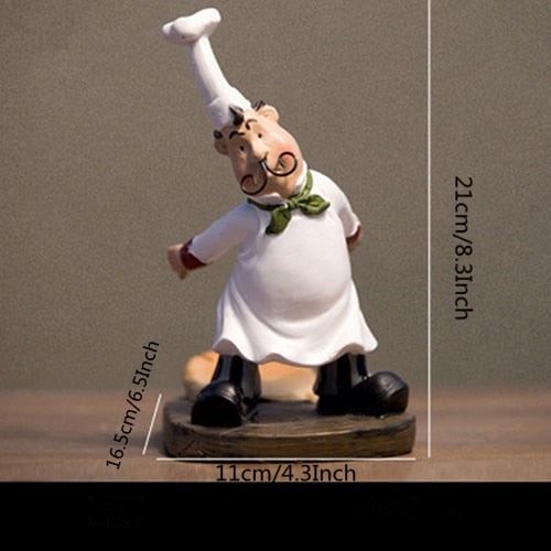 VILEAD 21cm Resin Mustache Chef Back Wine Rack