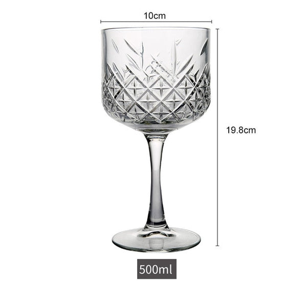 European Carved Wide Mouth Champagne Glass
