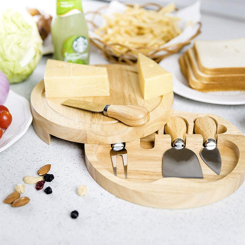 Stainless Steel Wooden Cheese Slicer Cutter Board