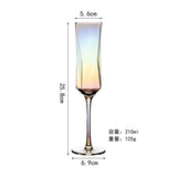 Nordic Luxuly Wine Crystal Glasses Home Transparent Colorful Glass