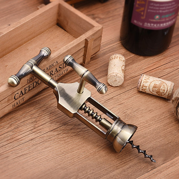 Vintage Zinc Alloy Wine Opener Bottle Corkscrew Metal Opener