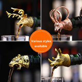 Zinc Alloy Deer Stag Head Wine Pourer Unique Wine Bottle Stoppers