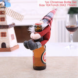Santa Claus Wine Bottle Cover Snowman