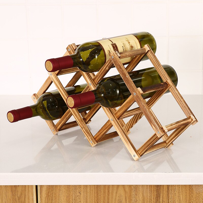 Collapsible Wooden Wine Bottle Racks