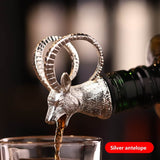 Zinc Alloy Deer Stag Head Wine Pourer Unique Wine Bottle Stoppers