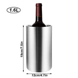 UNTIOR 1.3L/3L  Stainless Steel Ice Bucket Portable Double Wall Insulated Bucket