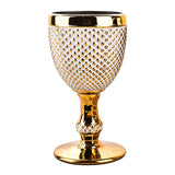 Nordic luxury style gold-plated lead-free glass home red wine glass torch