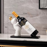 Ceramic Red Wine Holder living room luxury wine cabinet decorations High foot wine glass holder household wine bottle rack