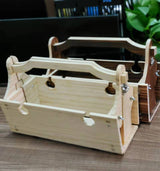 Outdoor Portable Tables Wooden Folding Picnic Basket Table Rectangle Foldable Desk