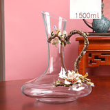 Exquisite Lily Enamel Wine Glass Crystal Glass Wine