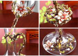 Exquisite Lily Enamel Wine Glass Crystal Glass Wine