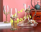 Exquisite Lily Enamel Wine Glass Crystal Glass Wine