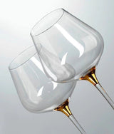 European 660ml Luxury Gold Burgundy Glass Vintage Wine Glasses