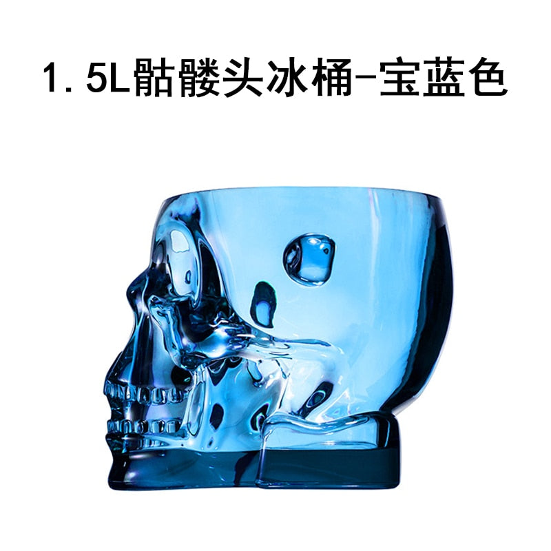 Bar skull ice bucket acrylic ice bucket plastic household wine ice bucket KTV ice bucket small ice