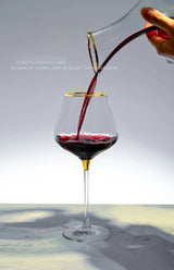 European 660ml Luxury Gold Burgundy Glass Vintage Wine Glasses