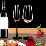 Black Rod Crystal Wine Glasses